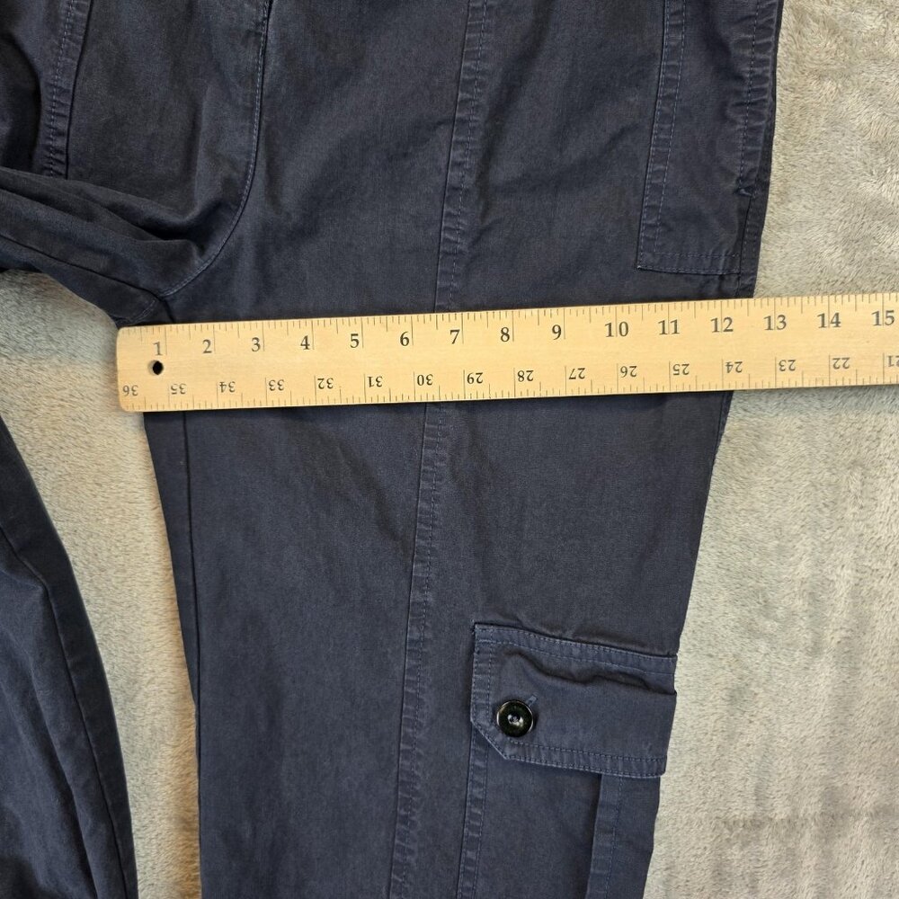 Ulla Johnson Pants Womens 6 Navy Blue Cargo Joggers Paperbag Waist Drawstring - Picture 6 of 11